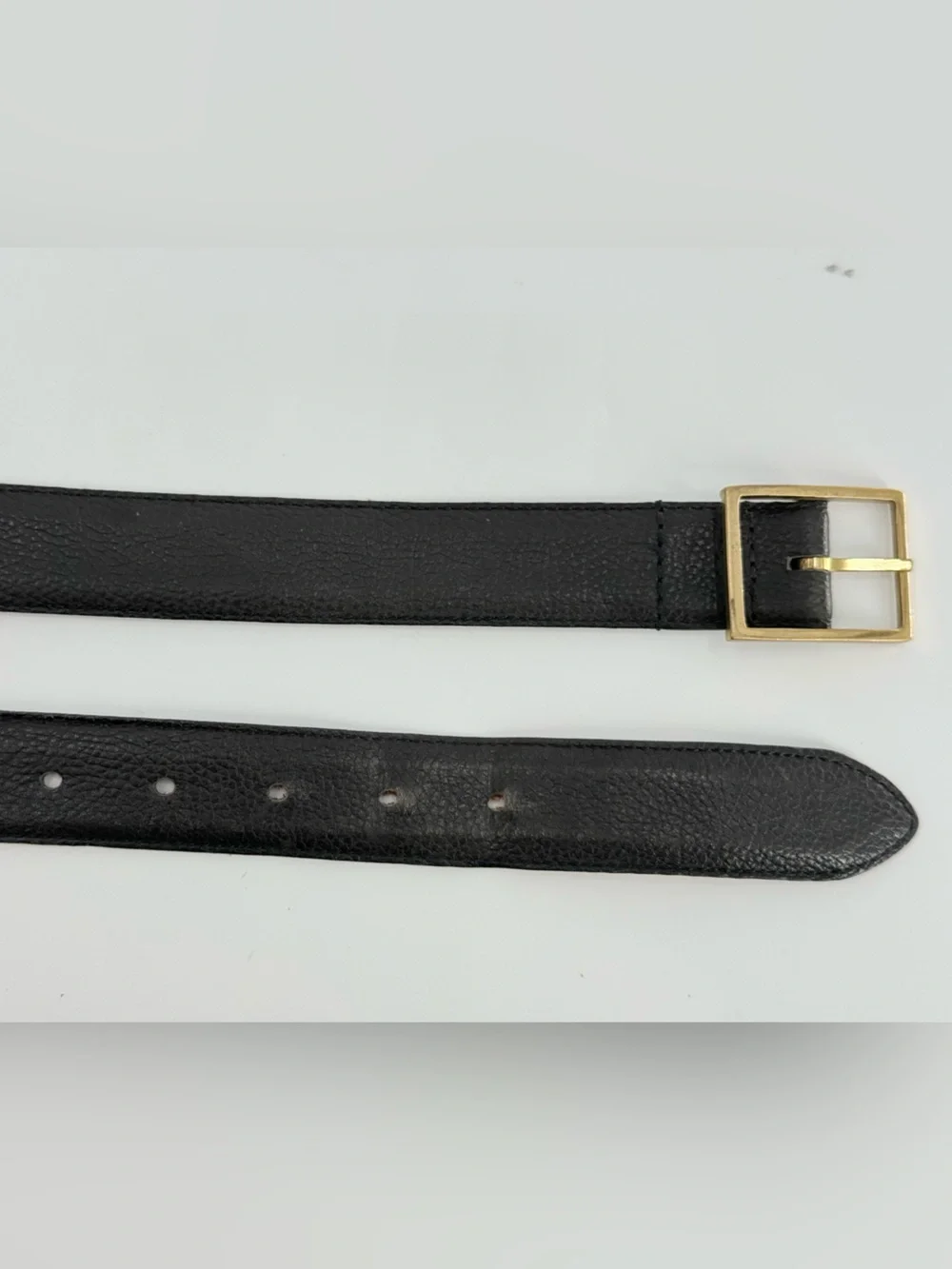 Bosca Wilson’s Leather Black Mens Vintage Belt 34 Pebbled Leather